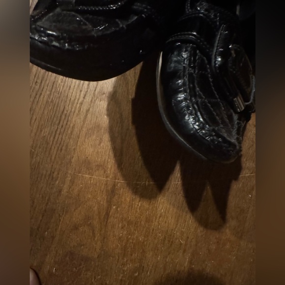 Burberry Buckle Strap Patent Leather Loafers - Picture 4 of 12